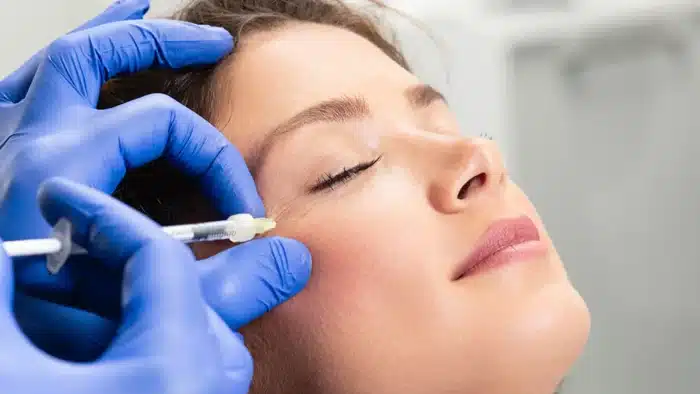 Facial injection.